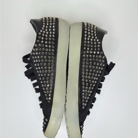 Black star Studded rockstar Women's Sneakers - Picture 4 of 10
